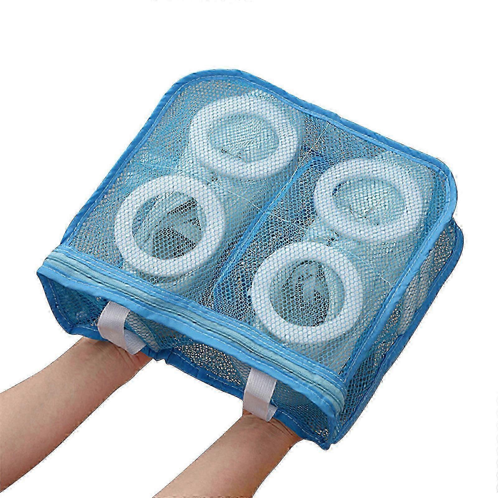 Protective mesh shoe cleaning bag(Blue)