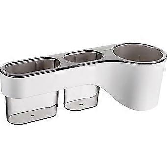 2-piece conjunto de suporte do secador de cabelo, incluindo organizador do alisador de cabelo e secador de cabelo armazenamento, destacável leve durável salão de cabelo montado na parede dri