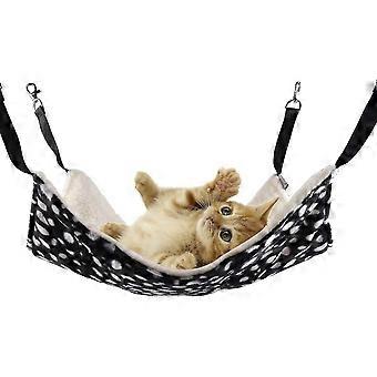 Kattenbed, kat hangmat bed huisdier kooi hangmat, polka dot warme zachte huisdier opknoping hangmat bed leuke puppy slaperige pad voor fret rat kitten konijn puppy (22 x 14