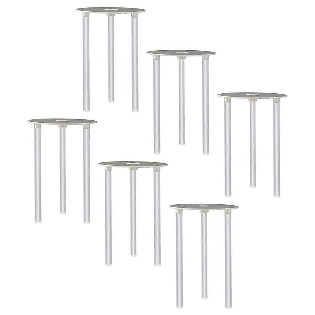 6 Sets Simple Cake Piling Bracket Suspension Gasket Cake Support Cake Rack Straw