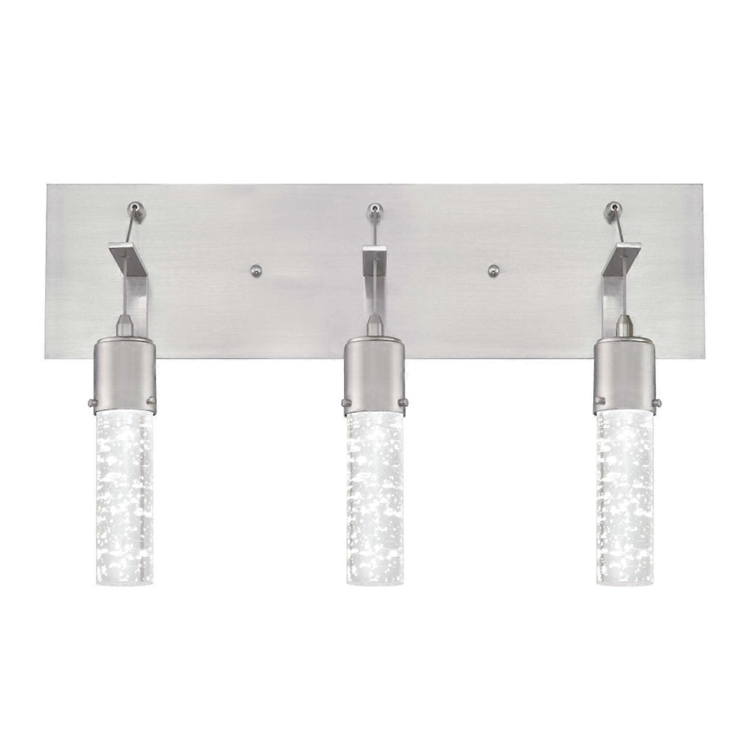 LED wall lamp Cava Nickel three-flame
