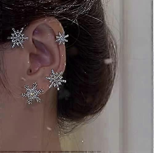Snowflake ear cuff 2pcs