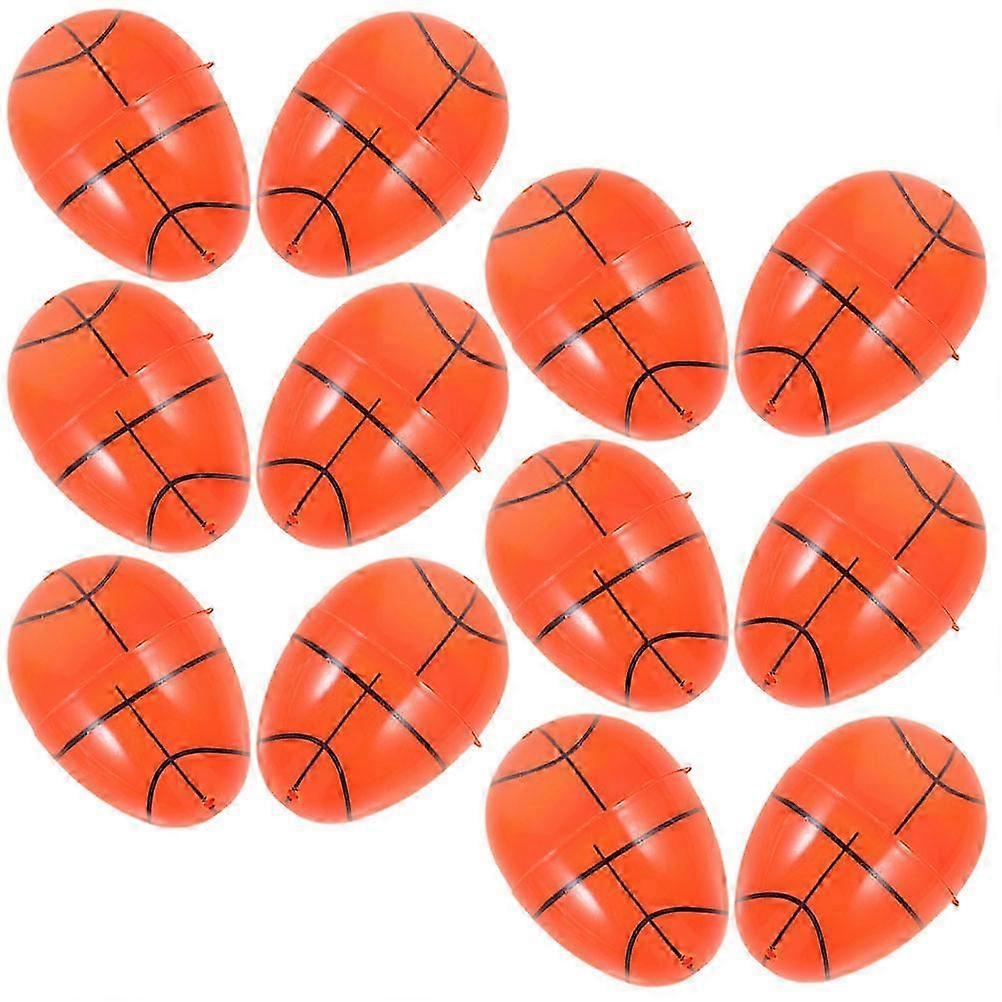 12pcs Fillable Easter Eggs Plastic Sports Ball Easter Eggs Openable Easter Eggs Easter Basket Stuffers