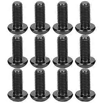 Compatible with 12 bicycle disc brake rotor screws, titanium alloy bicycle screw accessories M5x12mm black