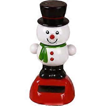 Solar Powered Dancing Snowman Ornament No Battery Required for Car Dashboard and Christmas Desk Decor