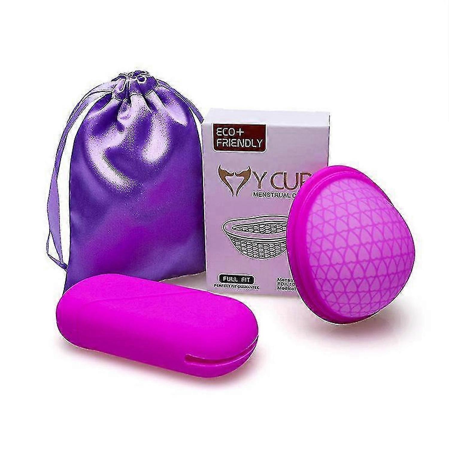Wiederverwendbare Menstruationsscheibe Set mit 2 Menstruationstassen