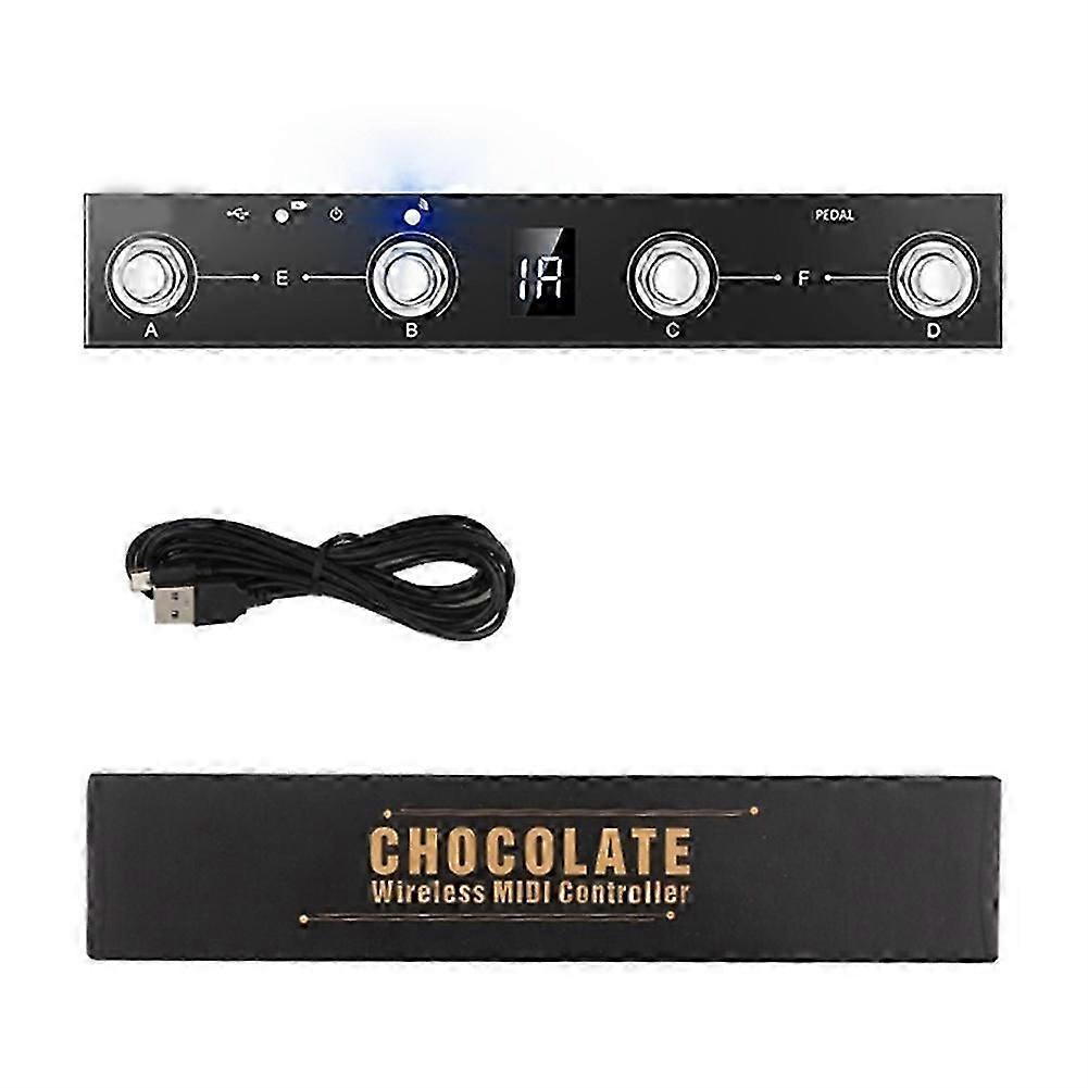 M-VAVE Chocolate Plus Wireless Midi Controller Keyboard 4 Buttons Foot Switch Supports Host Interface Control Function Pedal
