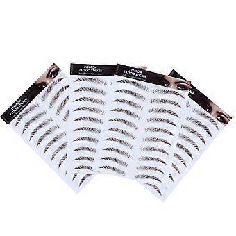 6D Hair-Like Eyebrows Grooming Stickers 4Pcs for Make Up False Eyebrows