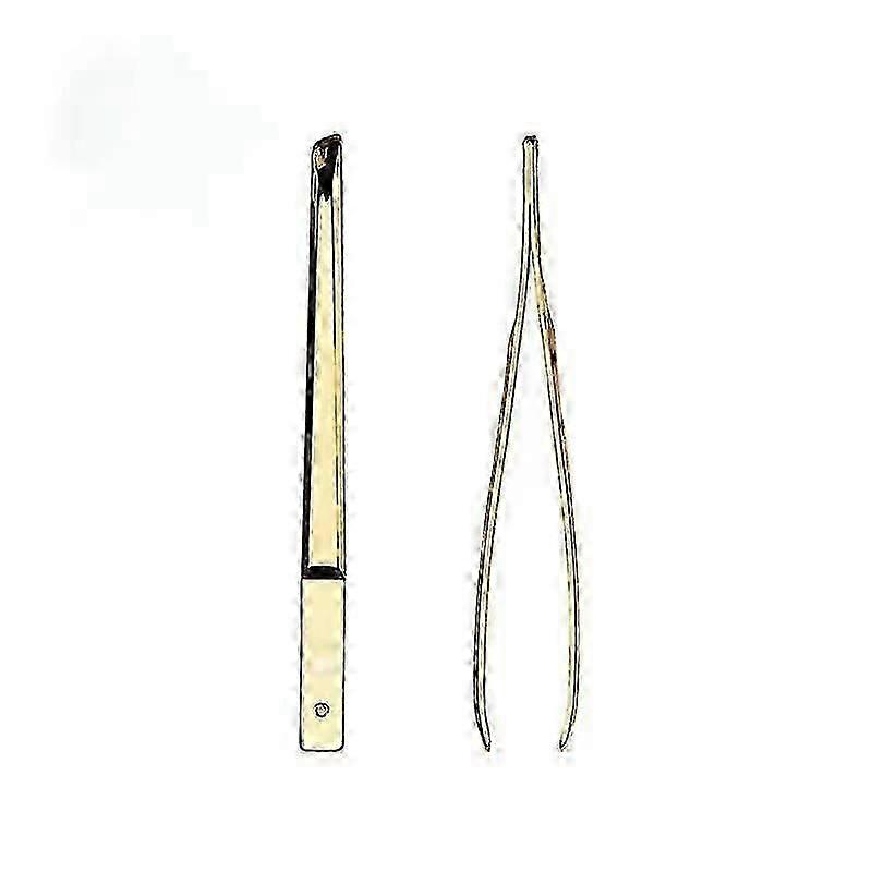 Pinça de sobrancelha dourada