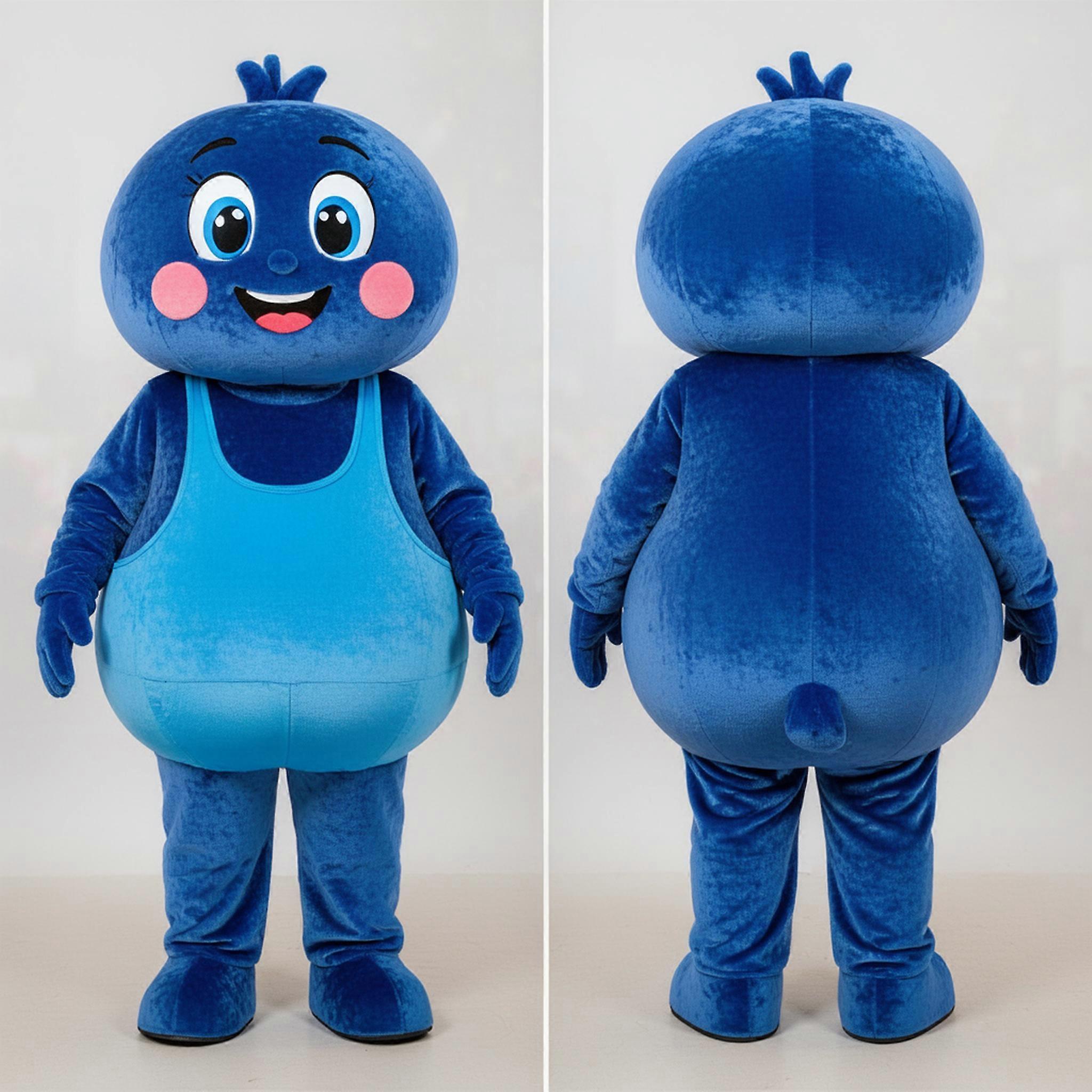 MASTICOT Bright Blue Padded Meatballs Mascot