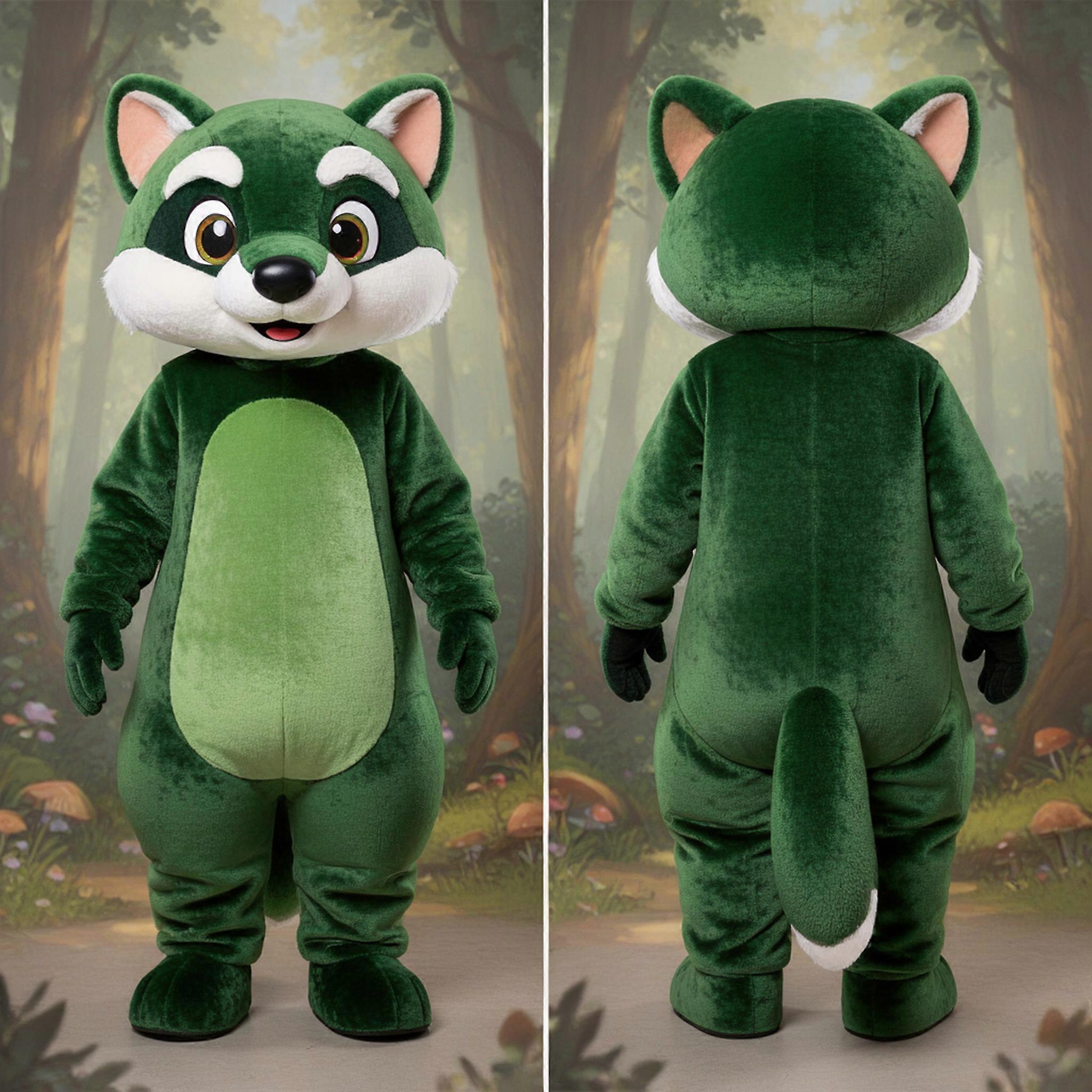 MASTICOT Forest Green Playful Marten Mascot