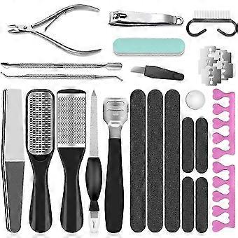 23 Pieces Stainless Steel Foot Care Set, Nail Clippers, Callus Remover, Manicure Pedicure Kit for Women and Men