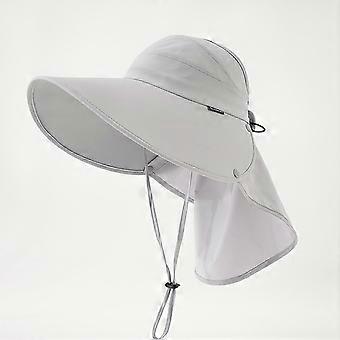 Long Brims Sun Hat Breathable Sun Hat Sunshade Neck Coverage Hat for Women Adjustable Hat Outdoor Hiking Camping Caps  Black