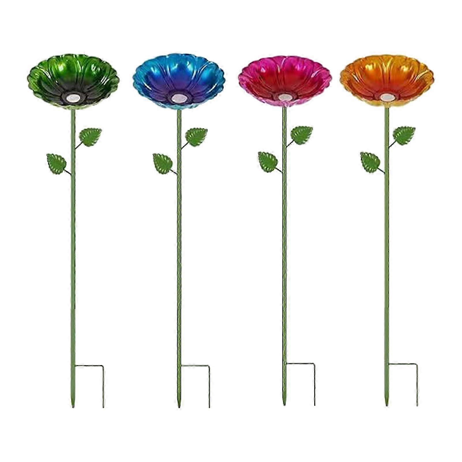 Weatherproof Floral Bird Bath Stake