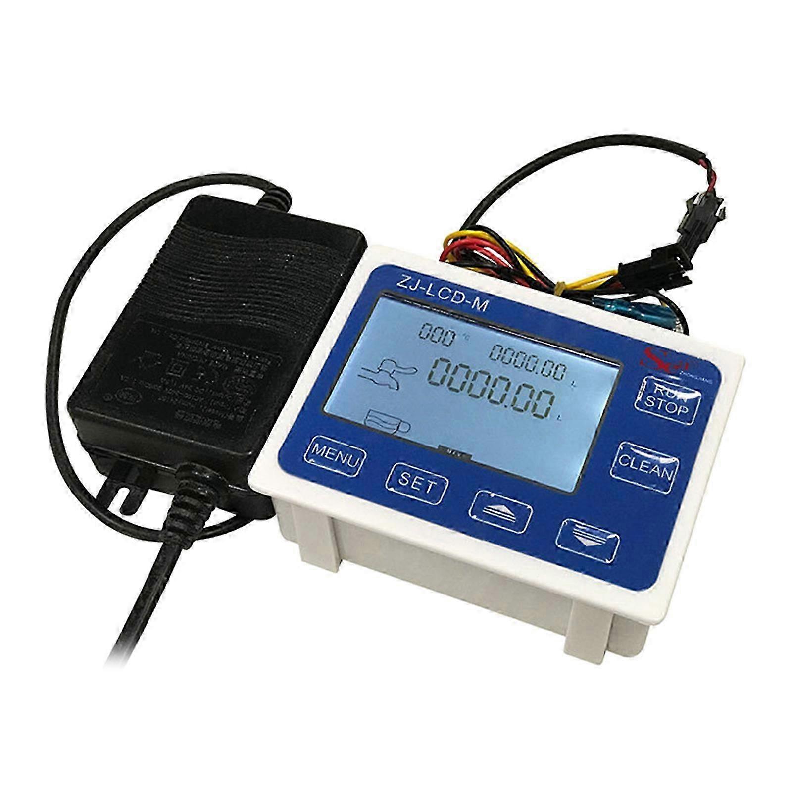 Flow Sensor Digital Display Gauge Quantitative Control Flowmeter Totameter Electronic Water Meter Temperature Time