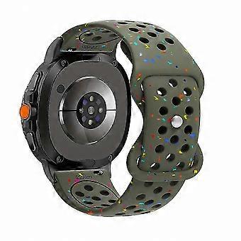 Eco-Friendly Silicone Watch Band with Granular Colorful Dots, Compatible with Galaxy Watch8 / Watch8 Classic