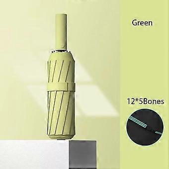 Heavy Duty Fully Automatic Folding Umbrella, 60 Ribs Reinforced Wind Resistance, Sunscreen UV Protection Umbrella