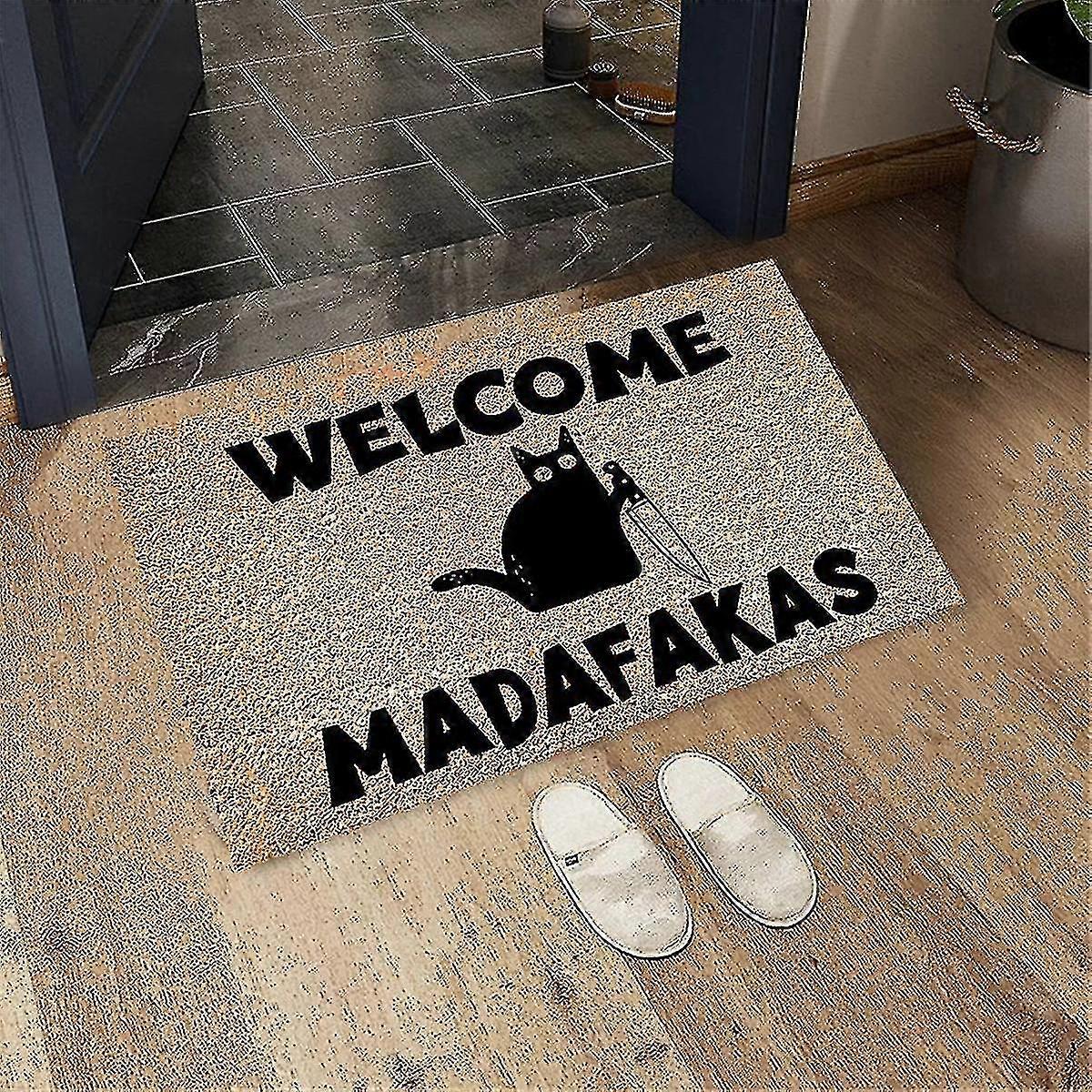 Polyester Cat Theme Entrance Mat