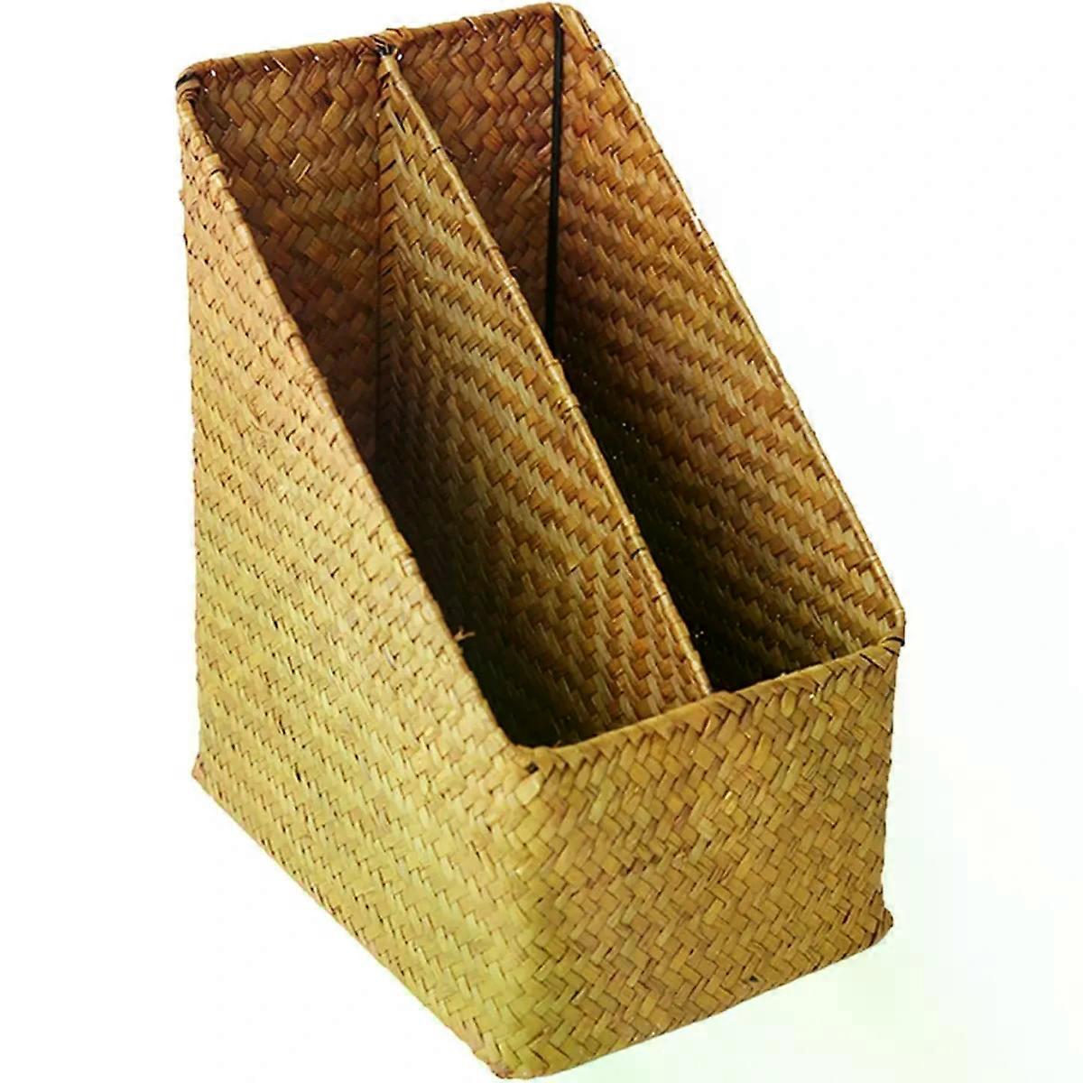 File Storage Basket, Woven Document Organizer