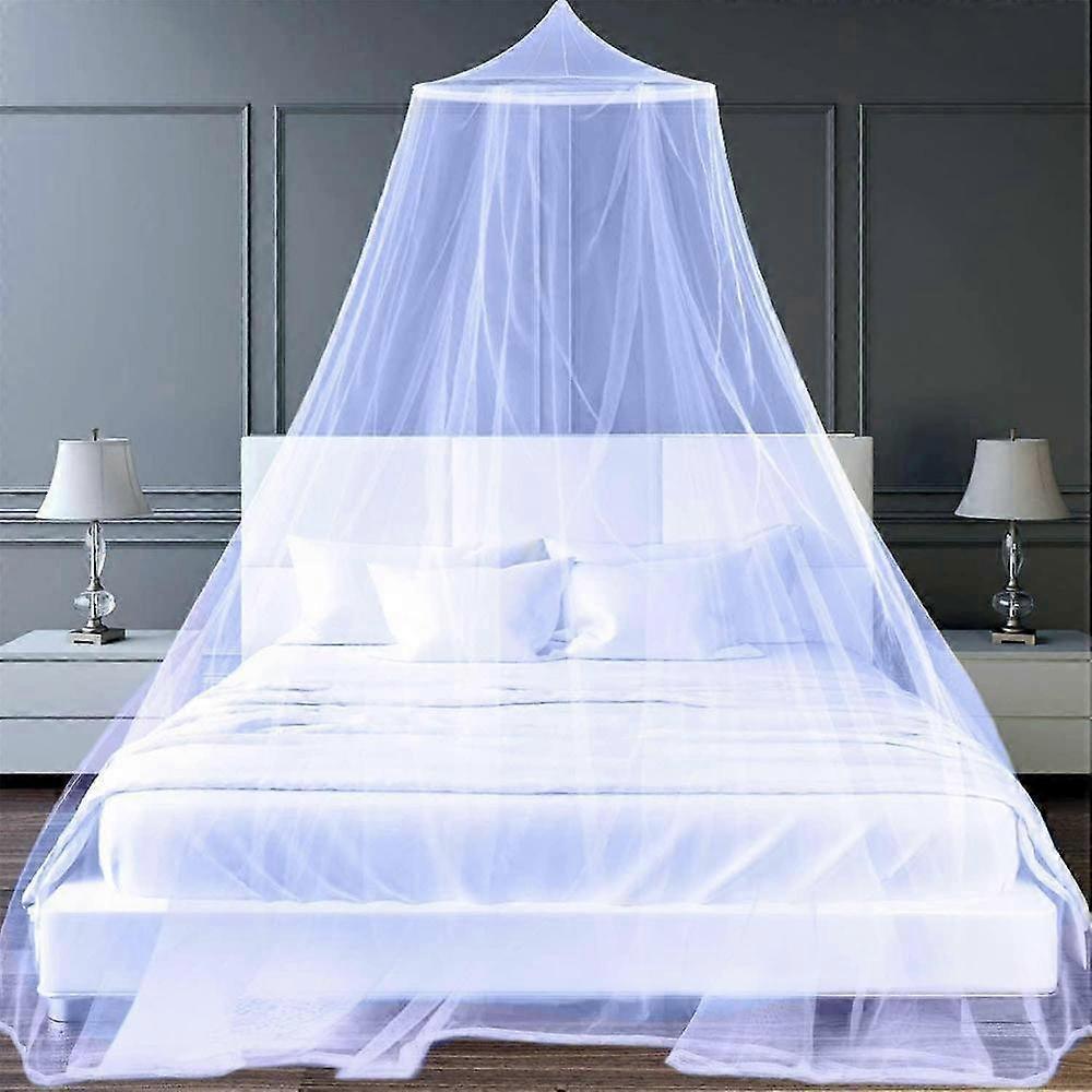 Oversized Blue Polyester Mosquito Net Canopy
