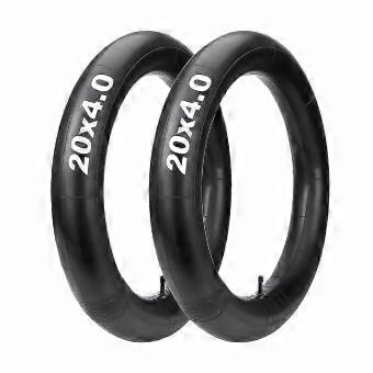 Durable Butyl Rubber Construction | 2 Pack 20x4.0 Fat Tire Inner Tubes with Schrader Valve for E-Bikes and Bicycles