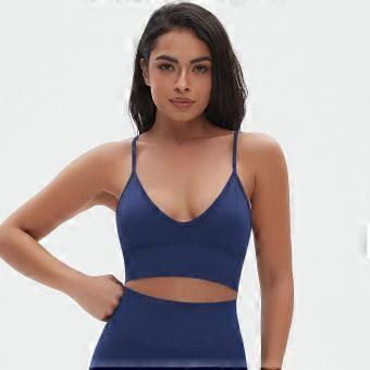 Canotta da yoga da donna Auroth ad asciugatura rapida, senza schienale, ideale per il fitness, l'intimo, la corsa e lo sport, con design senza cuciture.