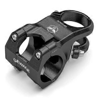 Short Handlebar Stem for Road and Mountain Bikes - 31.8mm Diameter with -8 Degree Angle