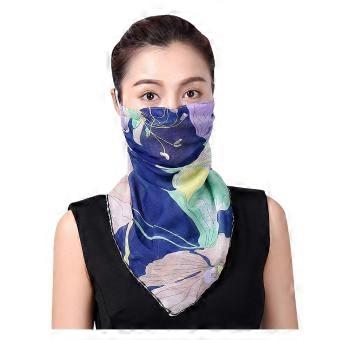 Face Shield Bandana UV Protection Chiffon Neck Gaiter Scarf for Women Hiking Cycling Outdoor