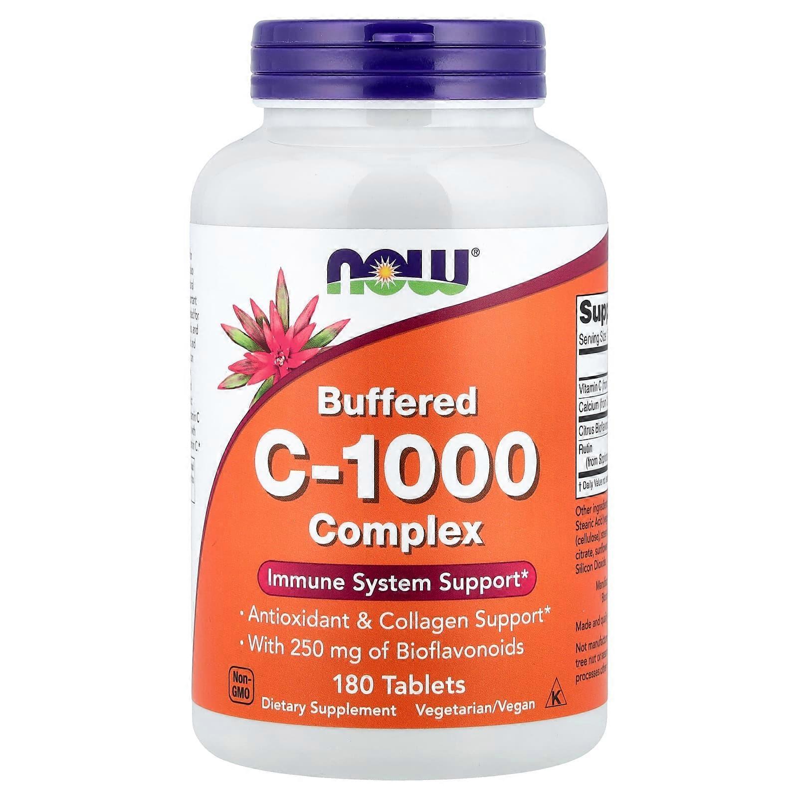 NOW Foods, Buffered C-1000 Complex, 180 Tablets