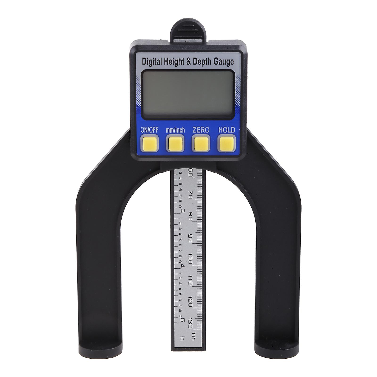 Digital Depth Gauge Height Gauge with LCD Display Woodworking Tool for Router