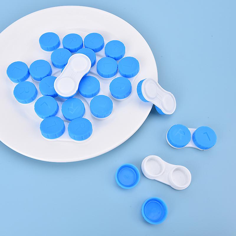 20pcs Contact Lens Case Box Eyewear Travel Box Container For Lenses Random Color