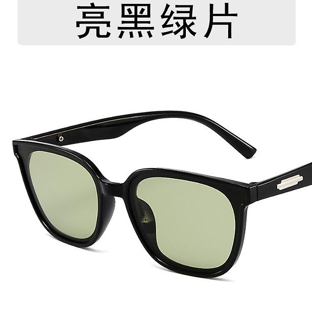 2023 Summer Women's Black Tawny Glasses Tide Shot Casual Shading Sunglasses Fashion Simple Square Sunglasses