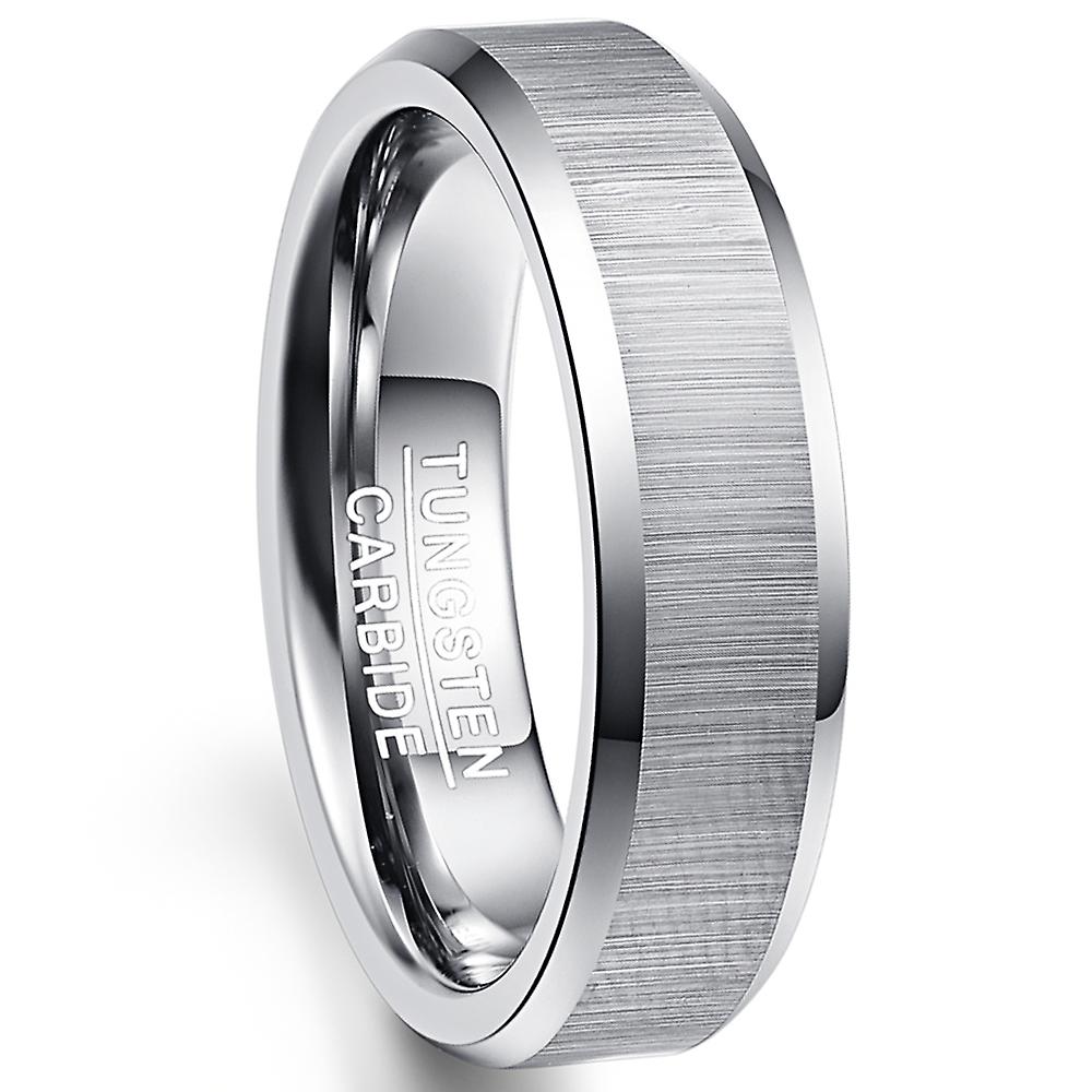 6mm Width Men's Tungsten Carbide Steel Ring