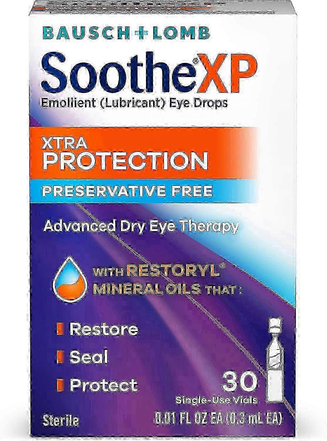 Soothe Xtra Protection 无防腐剂润滑眼药水,30瓶装