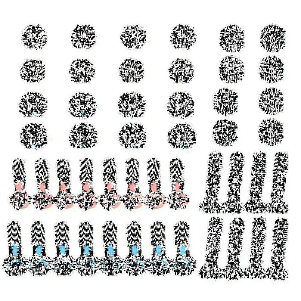 Set Of 24pcs Flat Head Replacement Skateboard Truck Hardware