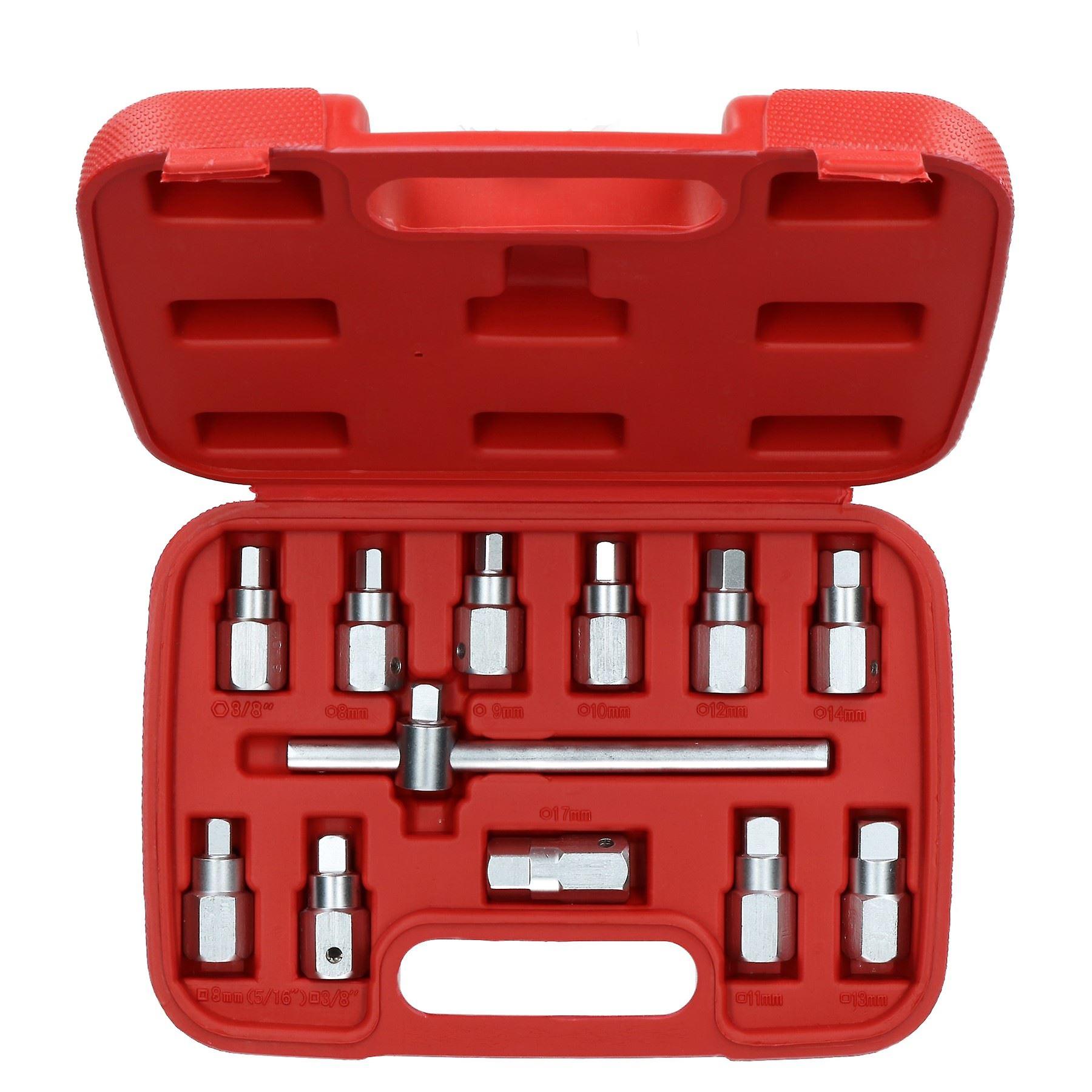Drain Plug Sump Key Set Gearbox Axle Repair Oil Change Kit 3/8" Drive 12pcs Set
