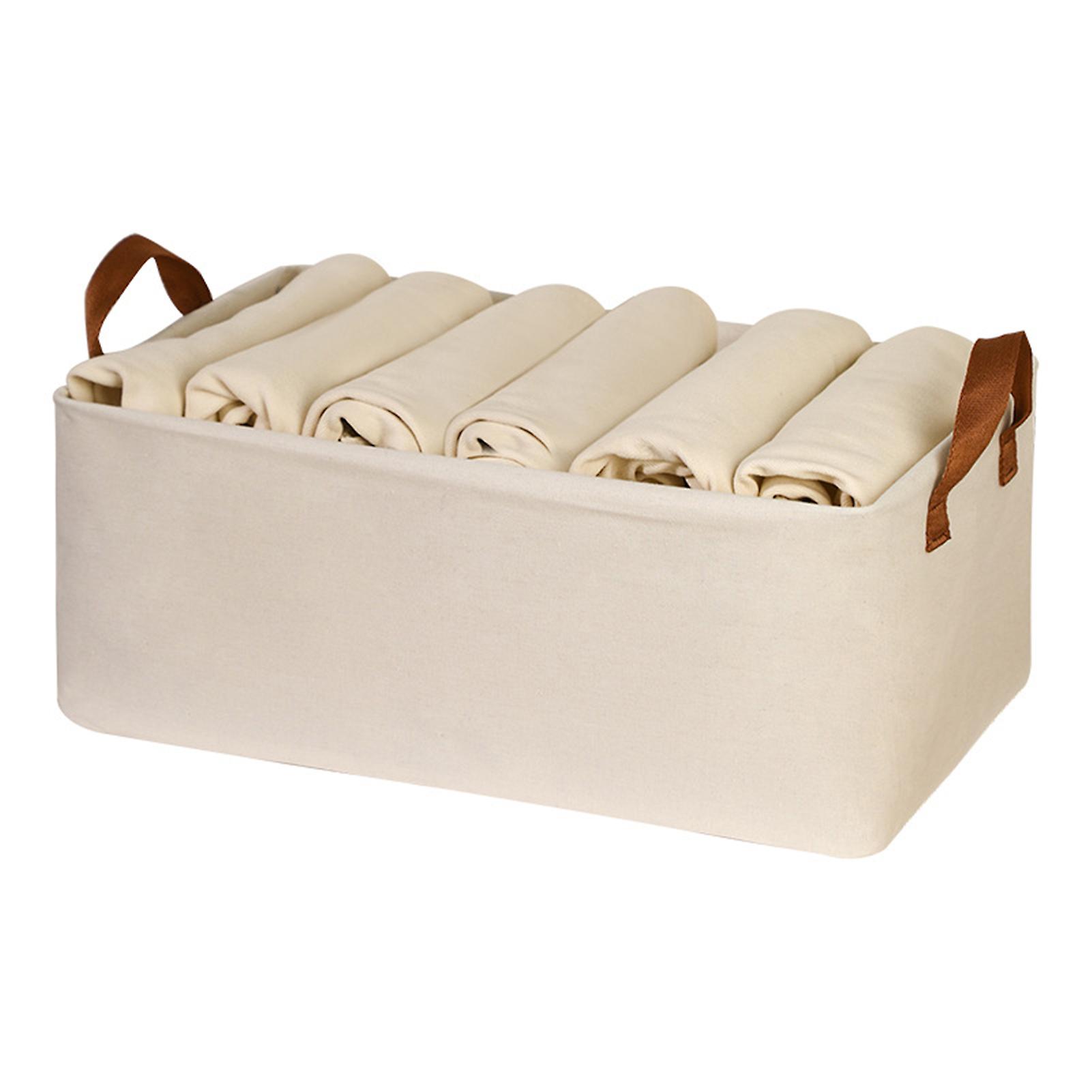 Foldable Cube Storage Baskets With Handles Shelf Baskets For Clothing Jeans Underwear Pants