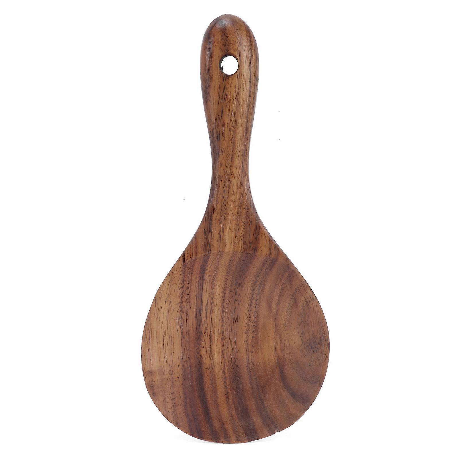 Rice Paddle Wooden Serving Spoon - Durable Bamboo Rice Scoop for Home Kitchen Cooking and Tableware Accessory