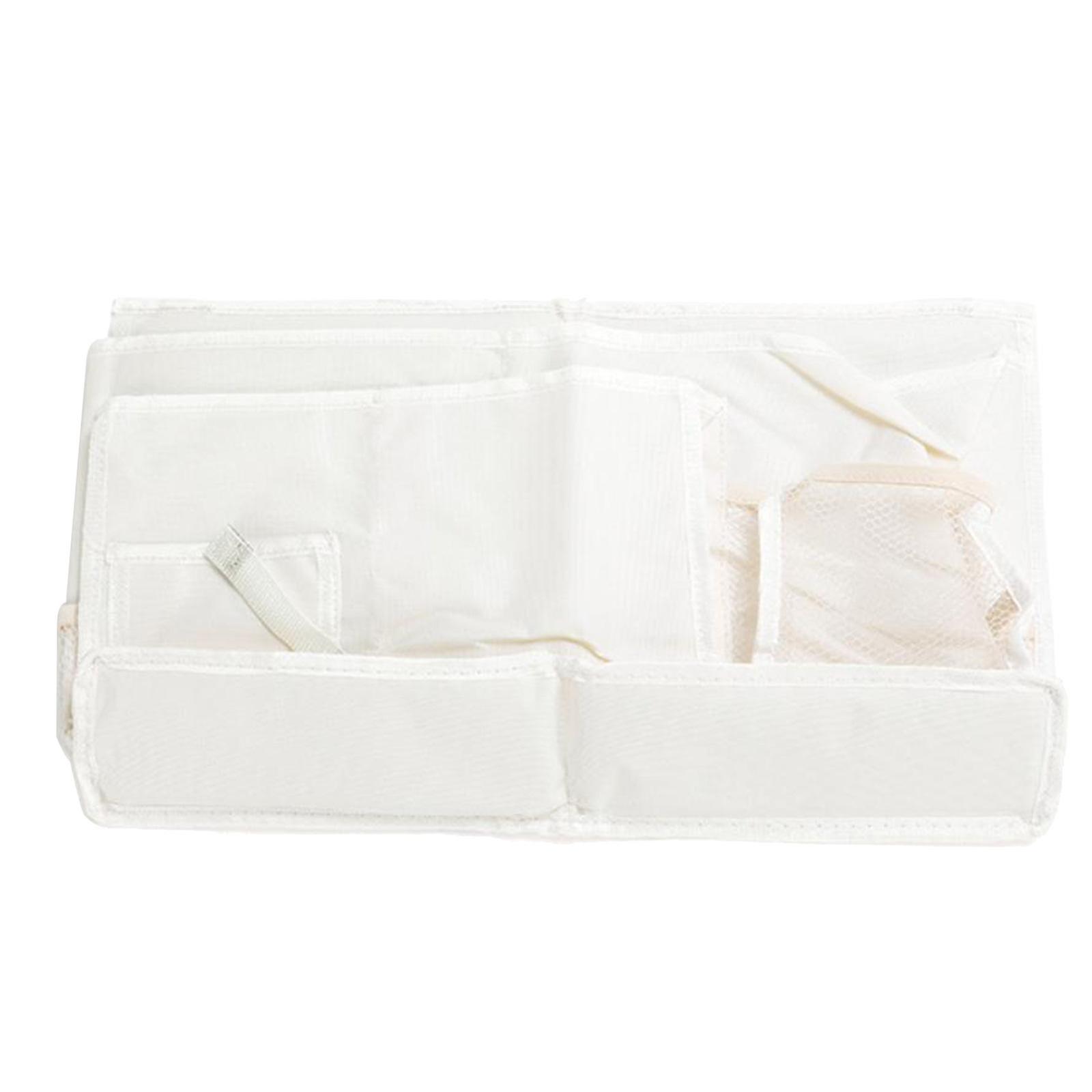 מיטה תלויה מארגן מיטה תיק אחסון מעקה למיטת מעונות קולג 'חדר שינה לבן