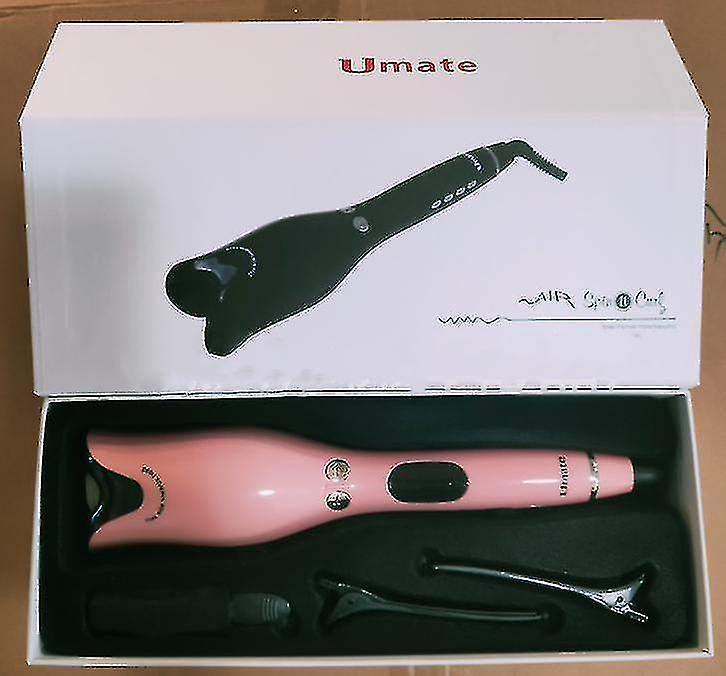 Hair Bun Volume Shapers Pink Automatic Rose-shaped Spiral Infrared Air Rotating Hair Curlers Az1596