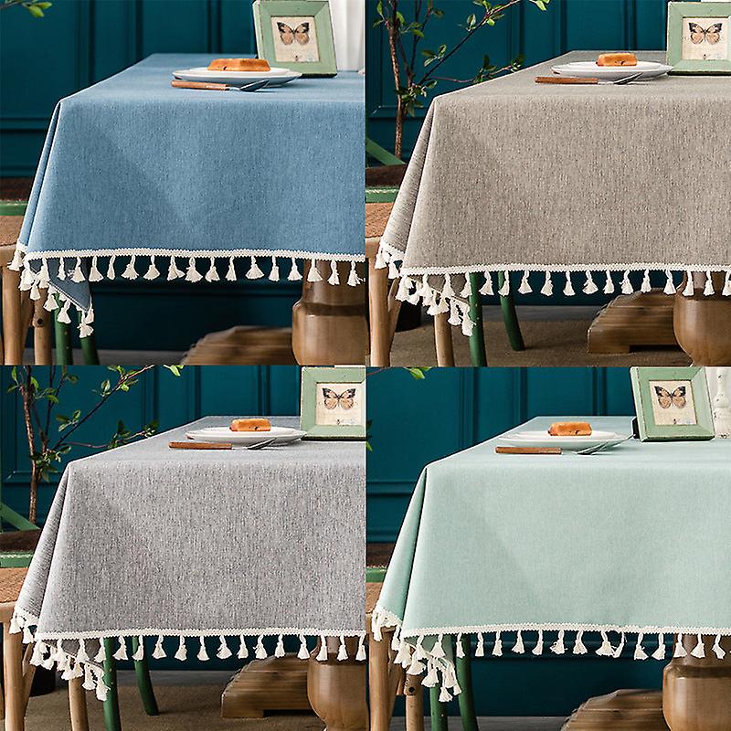 Rectangular Tablecloth Cotton Linen Tablecloth Waterproof And Oil-proof Tablecloth Lace Design