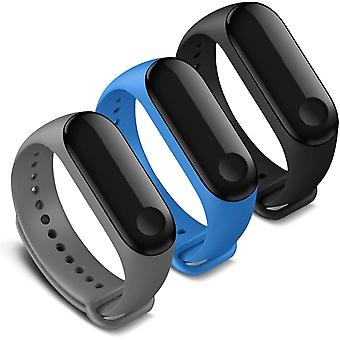 Armbänder kompatibel mit Xiaomi Mi Band 4 Smartwatch Armbänder Ersatzarmbandzubehör Armbänder Armbänder für Mi4 (3 Farben)