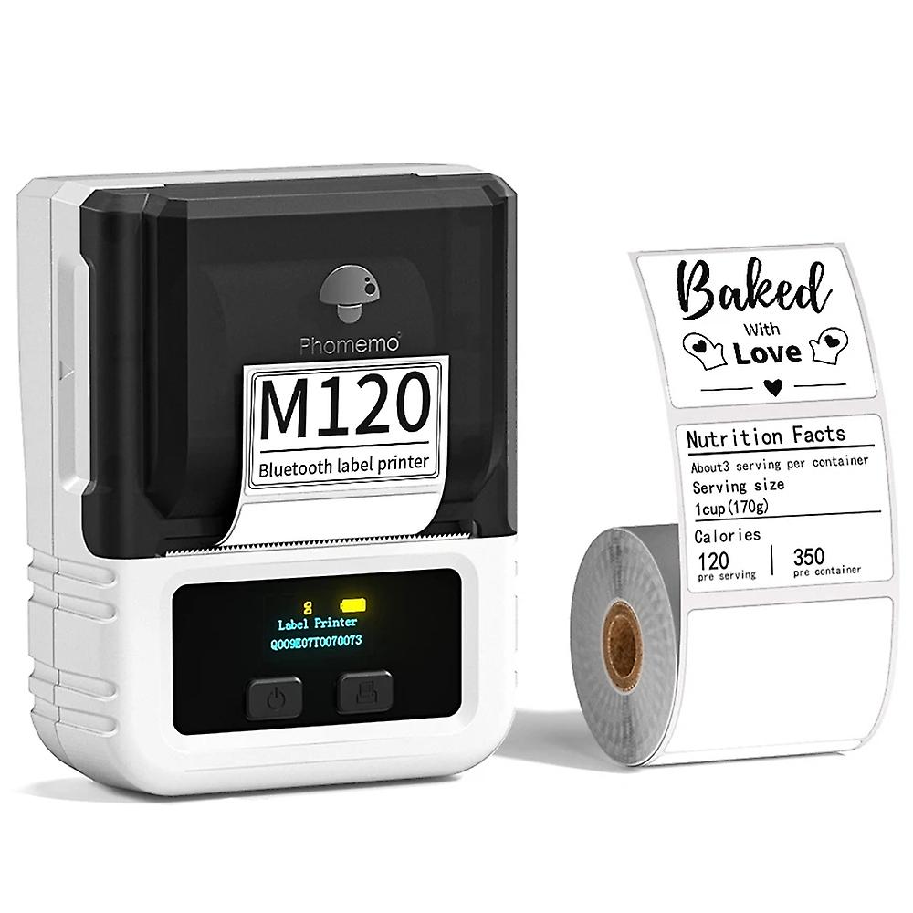 Phomemo M120 Imprimante de codes-barres Bluetooth Machine d’étiquettes thermiques