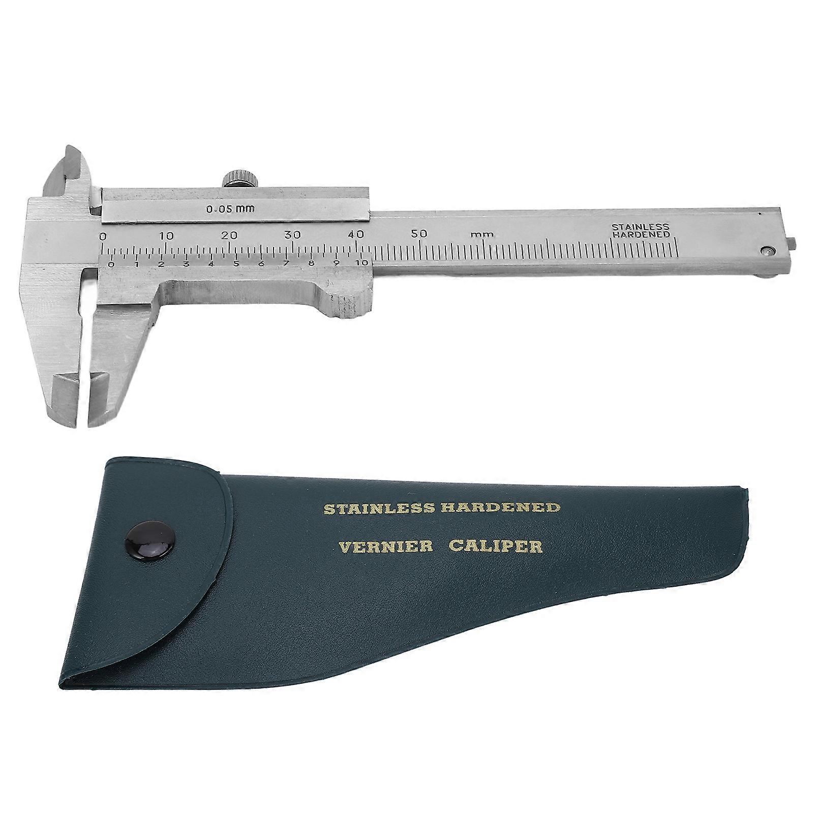Vernier Caliper Measuring Tool, 0‑50mm/0-2inch Stainless Steel Vernier Caliper Gauge Micrometer Measuring Tool Inch/Metric Dual Scale High
