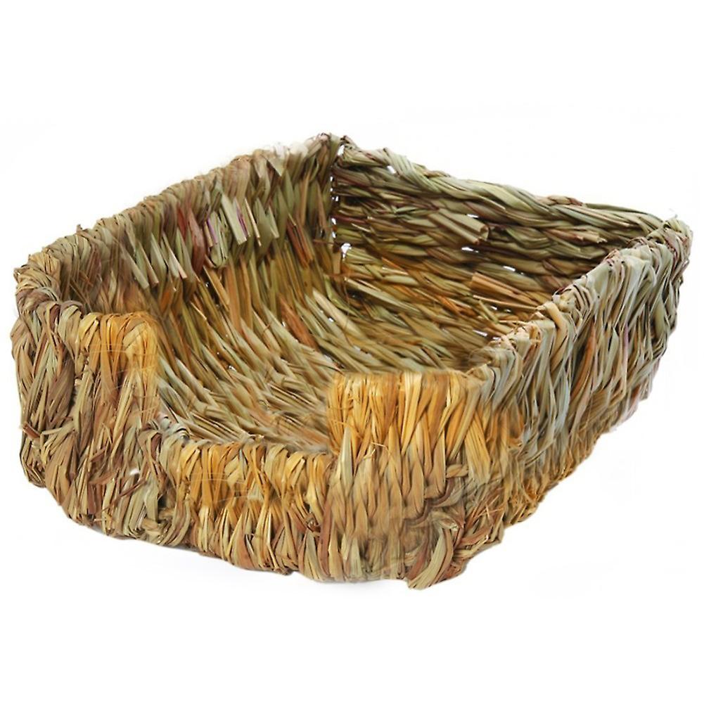 Woven Grass Small Pet Rabbit Hamster Guinea Pig Cage Nest House Chew Toy Bed