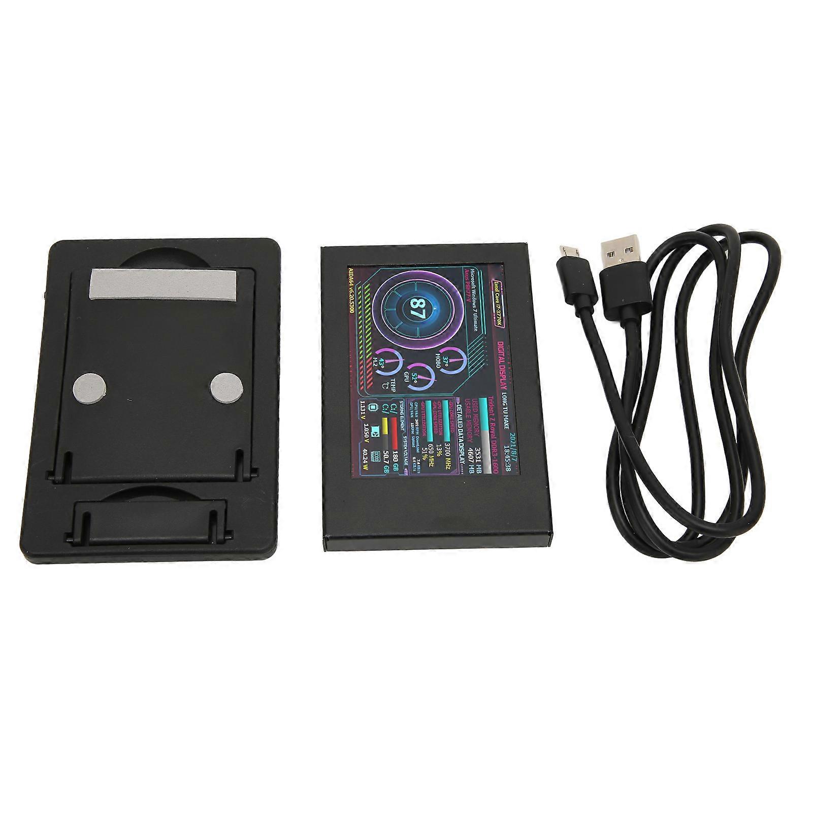 3.5in Computer Temp Monitor IPS USB Mini Screen AIDA64 PC CPU RAM Data Monitor PC Sensor Panel Dynamic Display Monitor 