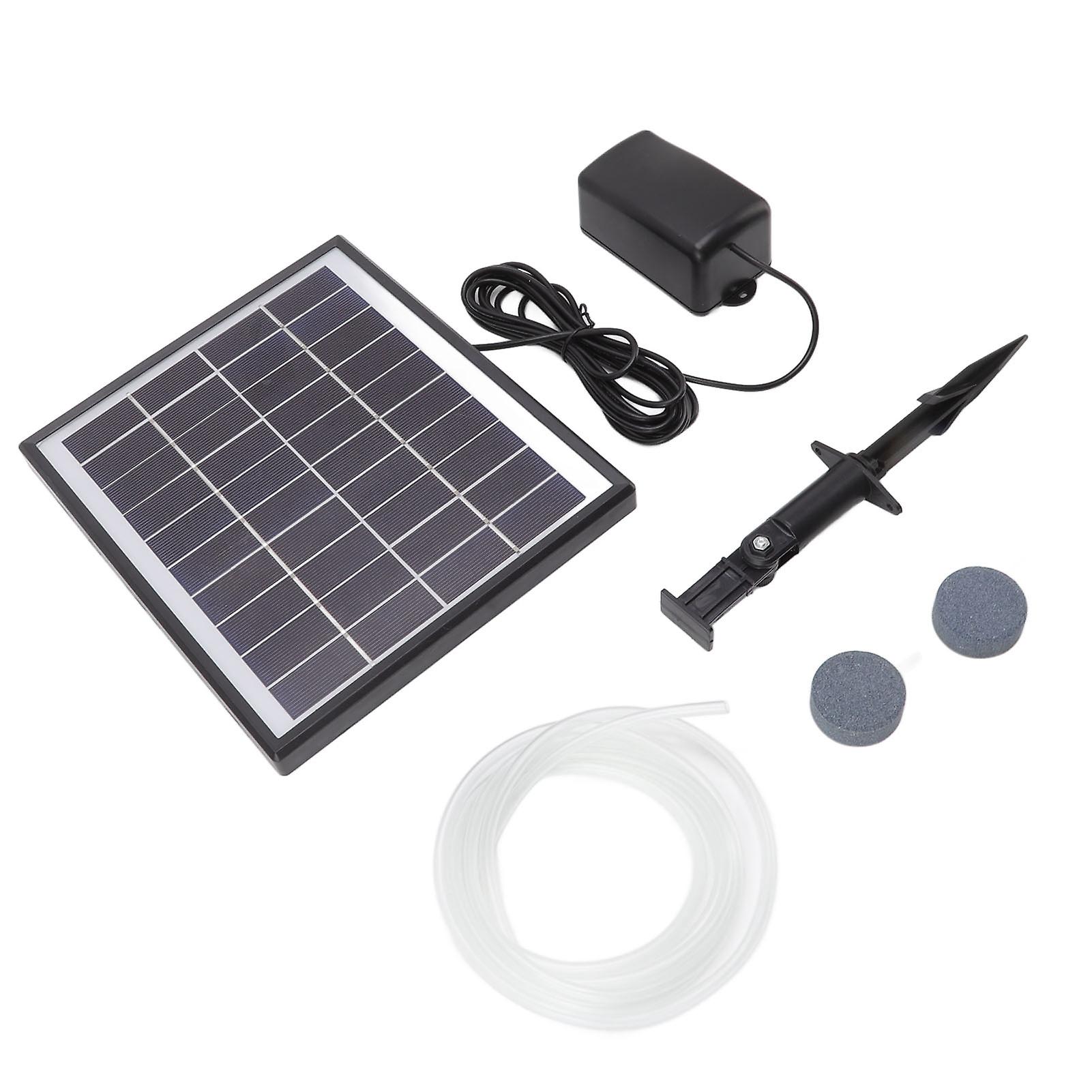 Pompe à oxygène solaire 10V 6W antichoc petite pompe à air d’eau solaire légère pour aquariums aquariums piscines 