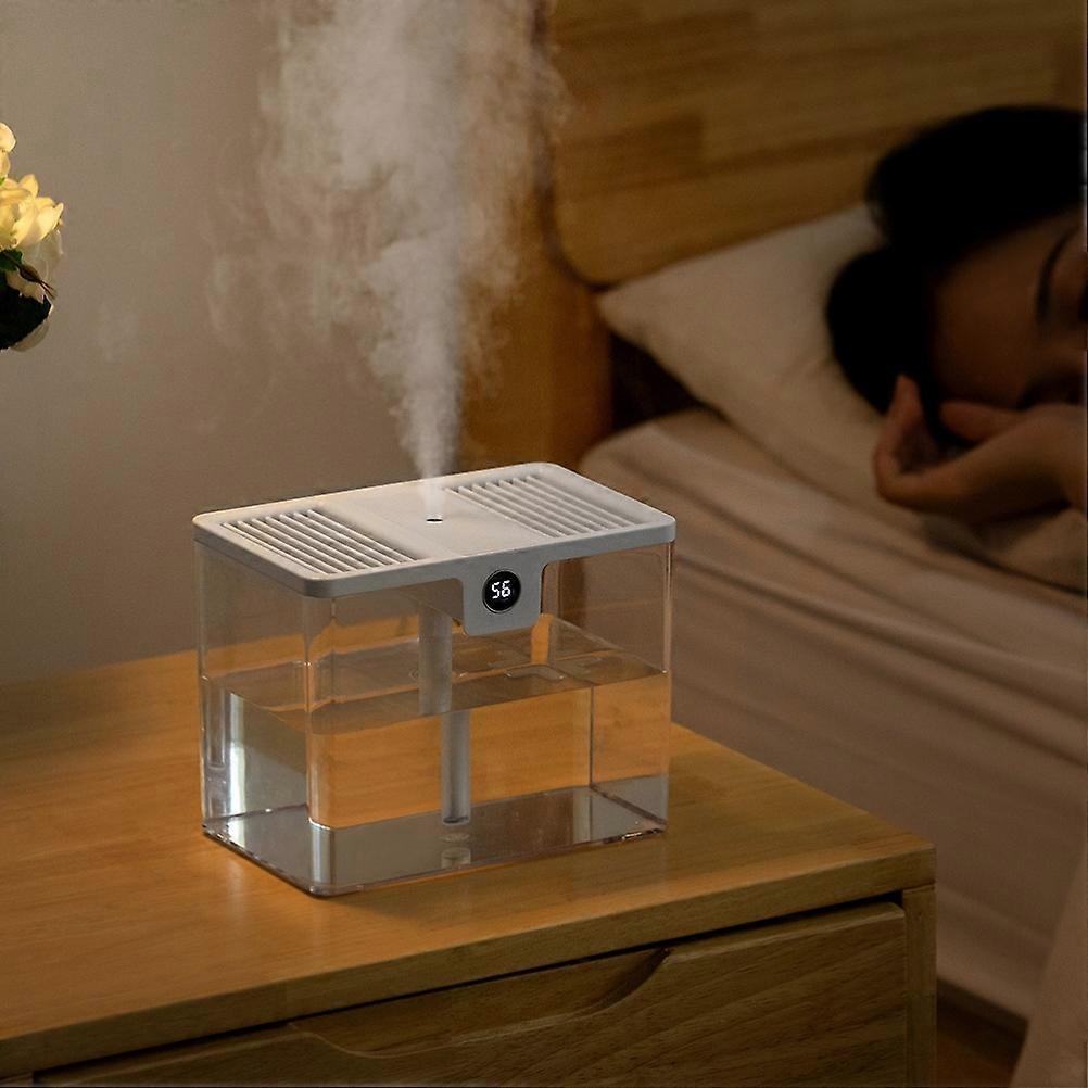 1.5L Fully Transparent Air Humidifier Large Capacity Air Purifying Mist Maker 2 Modes Adjustable Essential Oil Diffuser