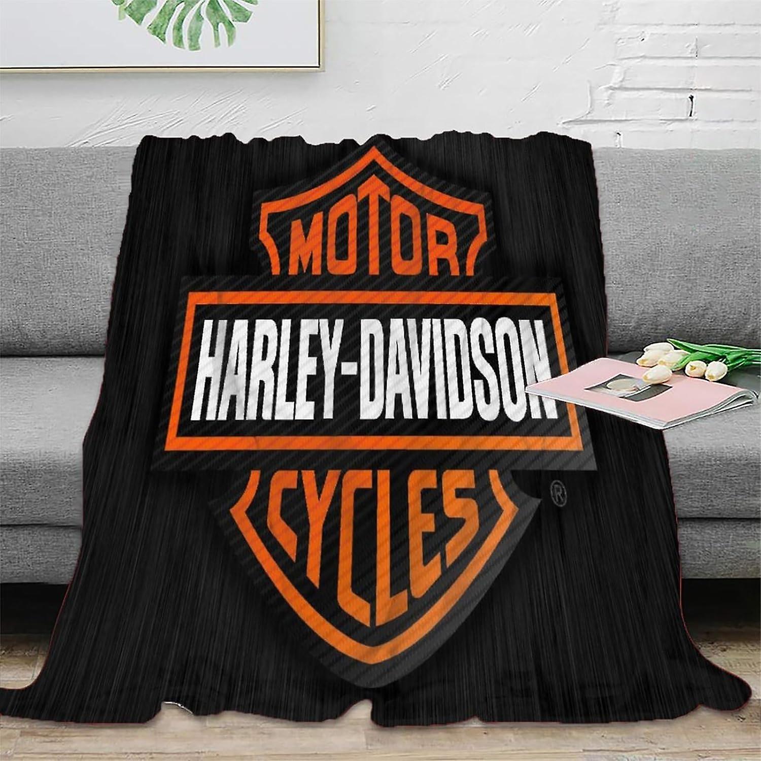 YWLETO Fluffy Flannel Throw 3D Harley Davidson Styles Plush Blankets Luxurious Super Soft Warm And Cosy Throws Modern Design Fleece Blanket Sofa And B