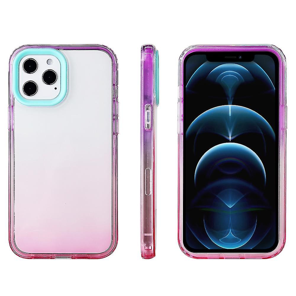 Candy Gradient Tpu + Pc Case For Iphone 13 Pro Max Pink Purple